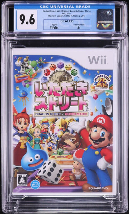 2011 ITADAKI STREET WII: DRAGON QUEST & SUPER MARIO JAPANESE NINTENDO WII CGC 9.6 A+ SEALED