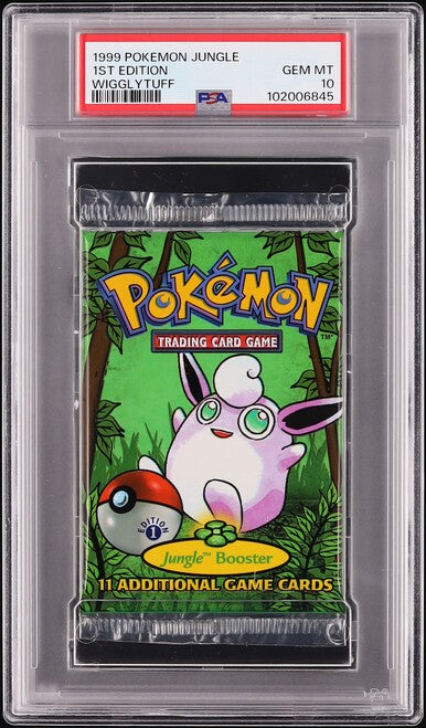 1999 POKEMON JUNGLE 1ST EDITION WIGGLYTUFF BOOSTER PACK PSA 10