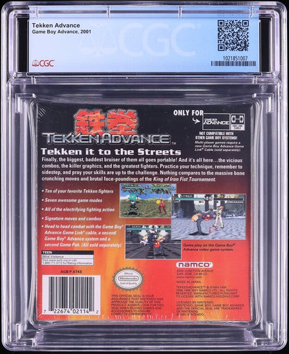 2001 TEKKEN ADVANCE NINTENDO GAME BOY ADVANCE GBA CGC 9.4 A+ SEALED