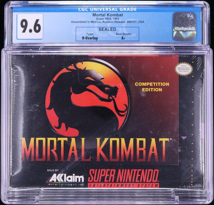 1993 MORTAL KOMBAT SNES CGC 9.6 A+ SEALED