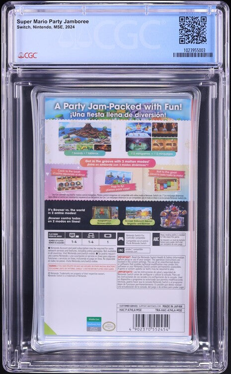 2024 SUPER MARIO PARTY JAMBOREE NINTENDO SWITCH CGC 10 A++ SEALED