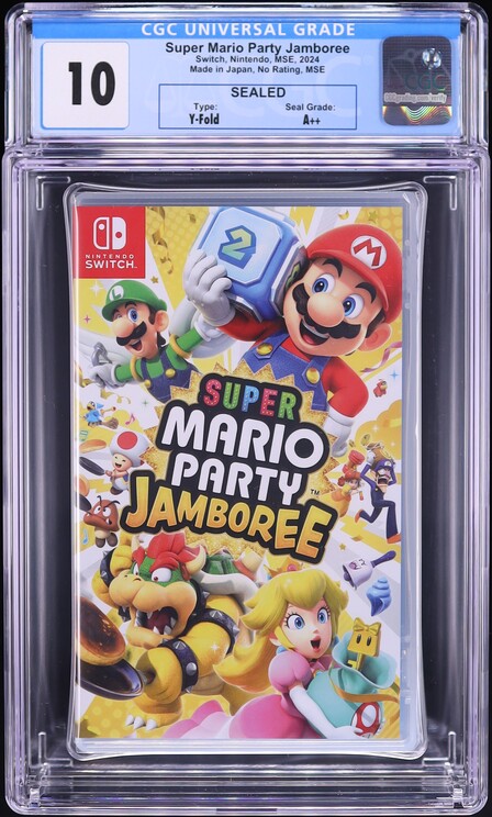 2024 SUPER MARIO PARTY JAMBOREE NINTENDO SWITCH CGC 10 A++ SEALED