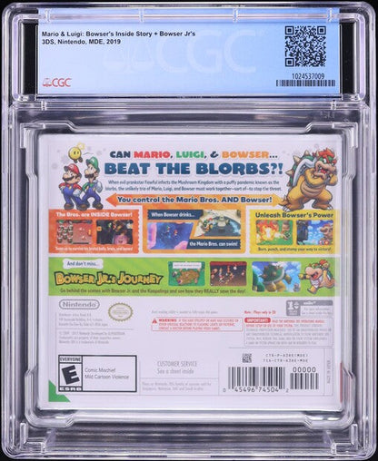 2019 MARIO & LUIGI BOWSER'S INSIDE STORY + BOWSER JR'S JOURNEY NINTENDO 3DS CGC 10 A++ SEALED