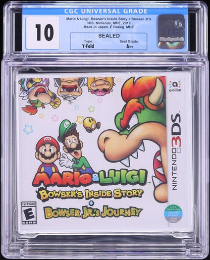 2019 MARIO & LUIGI BOWSER'S INSIDE STORY + BOWSER JR'S JOURNEY NINTENDO 3DS CGC 10 A++ SEALED