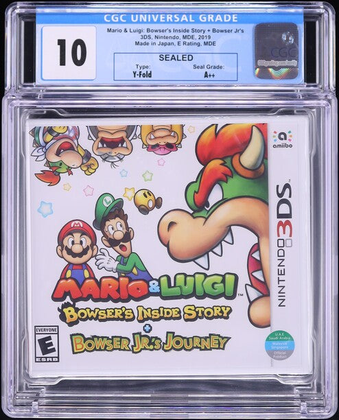 2019 MARIO & LUIGI BOWSER'S INSIDE STORY + BOWSER JR'S JOURNEY NINTENDO 3DS CGC 10 A++ SEALED