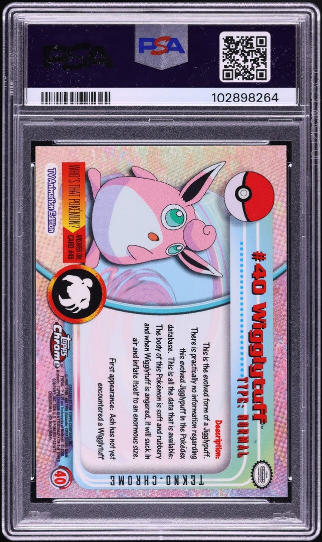 2000 TOPPS CHROME POKEMON SERIES 1 TEKNO WIGGLYTUFF #40 PSA 10 GEM MINT