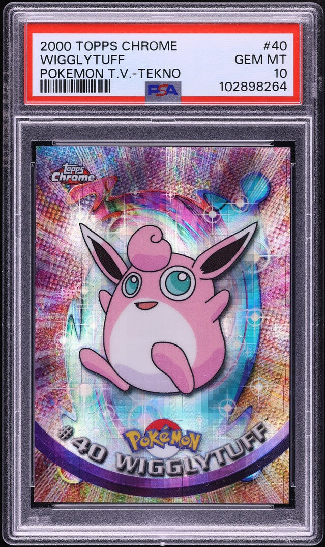 2000 TOPPS CHROME POKEMON SERIES 1 TEKNO WIGGLYTUFF #40 PSA 10 GEM MINT