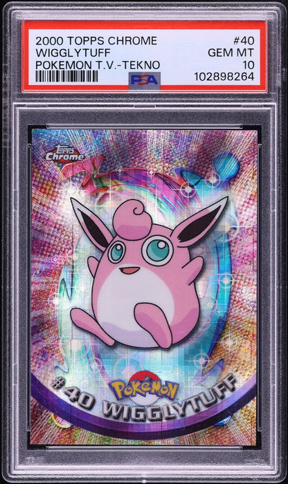 2000 TOPPS CHROME POKEMON SERIES 1 TEKNO WIGGLYTUFF #40 PSA 10 GEM MINT