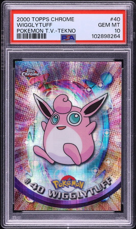 2000 TOPPS CHROME POKEMON SERIES 1 TEKNO WIGGLYTUFF #40 PSA 10 GEM MINT