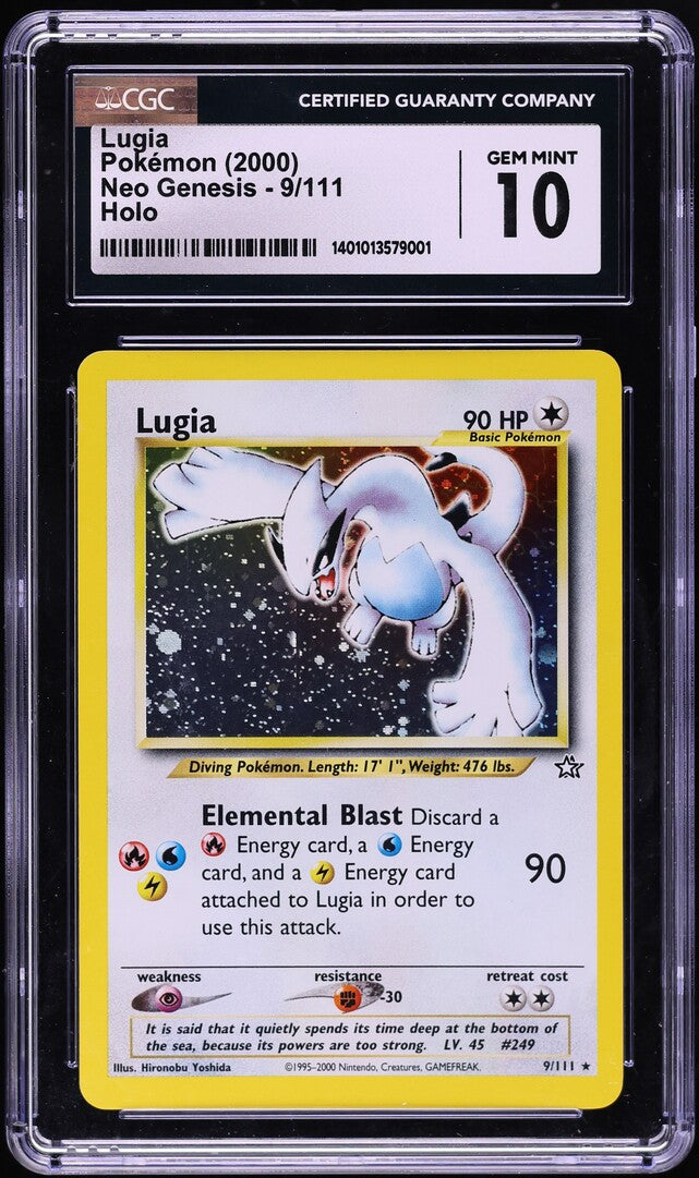 2000 POKEMON NEO GENESIS HOLO LUGIA #9 CGC 10 GEM MINT