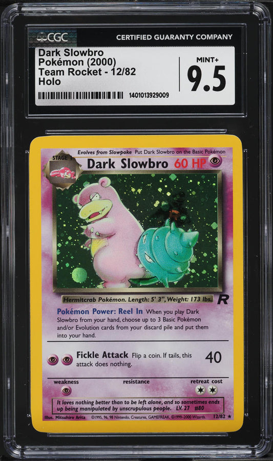 2000 POKEMON TEAM ROCKET HOLO DARK SLOWBRO #12 CGC 9.5 MINT+