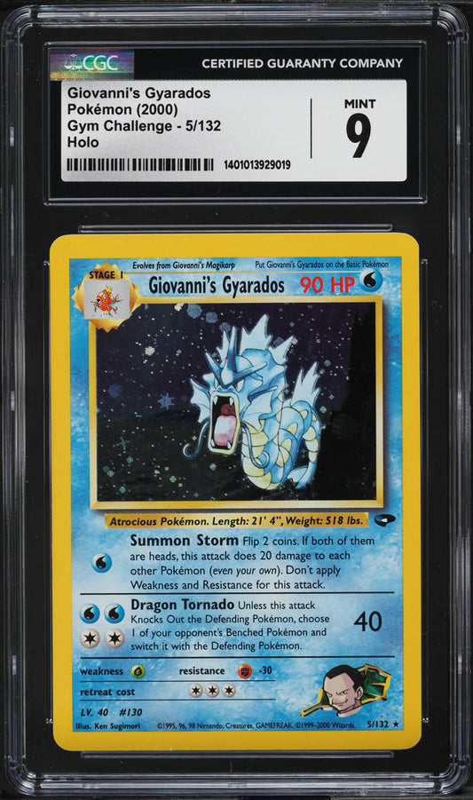 2000 POKEMON GYM CHALLENGE HOLO GIOVANNI'S GYARADOS #5 CGC 9 MINT