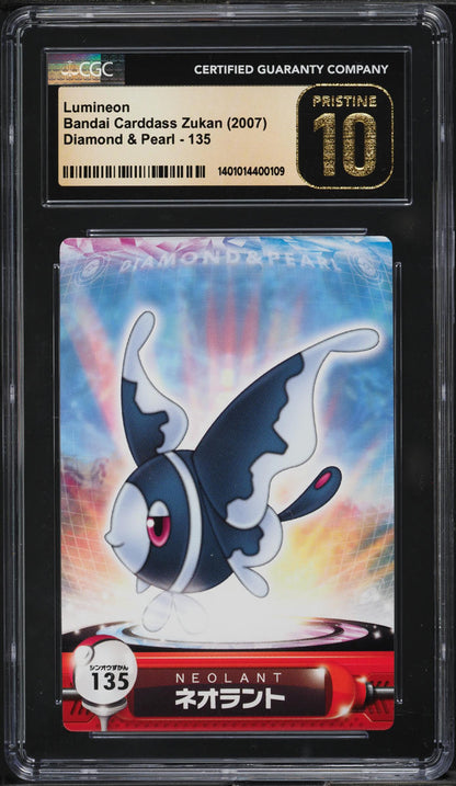 2007 POKEMON JAPANESE BANDAI CARDDASS DP ZUKAN LUMINEON #135 CGC 10 PRISTINE