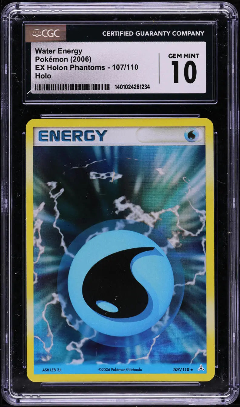 2006 POKEMON EX HOLON PHANTOMS HOLO WATER ENERGY #107 CGC 10 GEM MINT