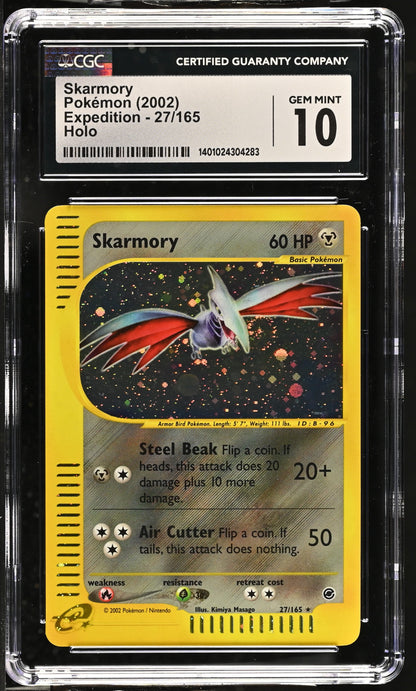 2002 POKEMON EXPEDITION HOLO SKARMORY #27 CGC 10 GEM MINT