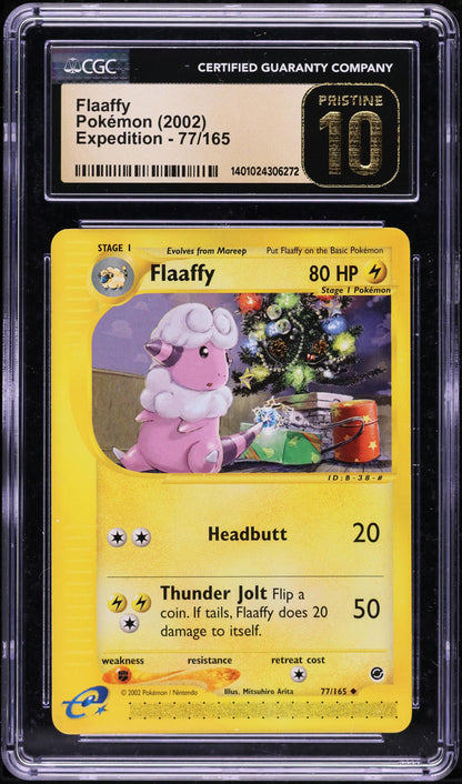 2002 POKEMON EXPEDITION FLAAFFY #77 CGC 10 PRISTINE