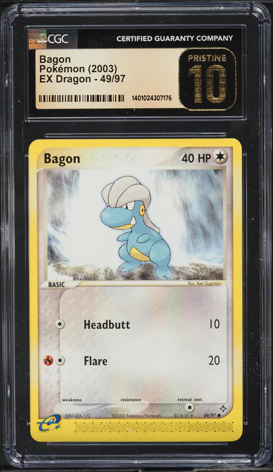 2003 POKEMON EX DRAGON BAGON #49 CGC 10 PRISTINE