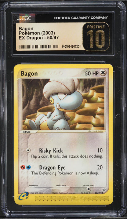 2003 POKEMON EX DRAGON BAGON #50 CGC 10 PRISTINE