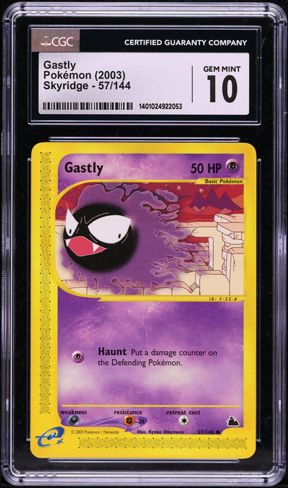 2003 POKEMON SKYRIDGE GASTLY #57 CGC 10 GEM MINT