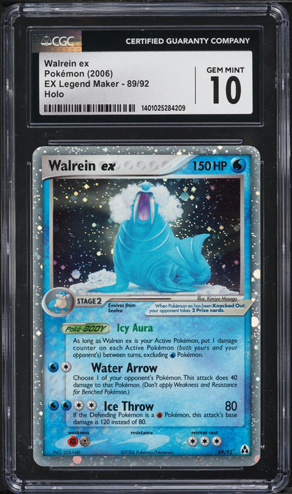 2006 POKEMON EX LEGEND MAKER HOLO WALREIN EX #89 CGC 10 GEM MINT