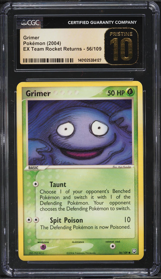 2004 POKEMON EX TEAM ROCKET RETURNS GRIMER #56 CGC 10 PRISTINE