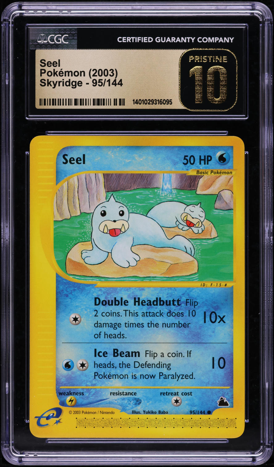 2003 POKEMON SKYRIDGE SEEL #95 CGC 10 PRISTINE