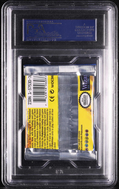 1999 POKEMON BASE SET SHADOWLESS 1ST EDITION CHARIZARD BOOSTER PACK PSA 10