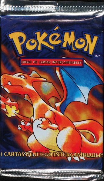 1999 POKEMON SPANISH BASE SET CHARIZARD BOOSTER PACK SEALED *GENERIC IMAGE*