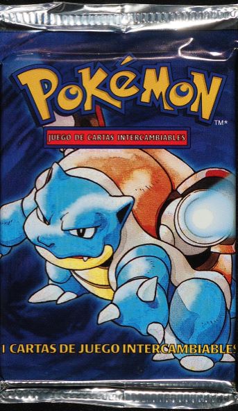 1999 POKEMON SPANISH BASE SET BLASTOISE BOOSTER PACK SEALED 21.2G *GENERIC IMAGE*