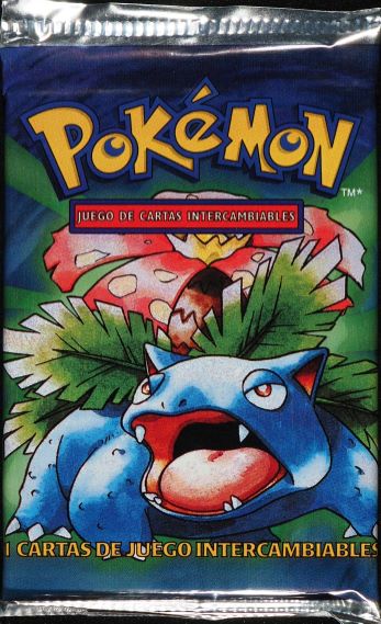 1999 POKEMON SPANISH BASE SET VENUSAUR BOOSTER PACK SEALED 20.9G *GENERIC IMAGE*