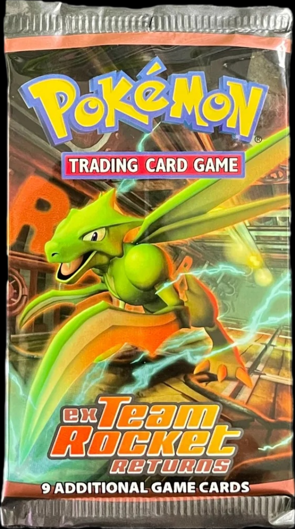 2004 POKEMON EX TEAM ROCKET RETURNS SCYTHER BOOSTER PACK SEALED 17.5G