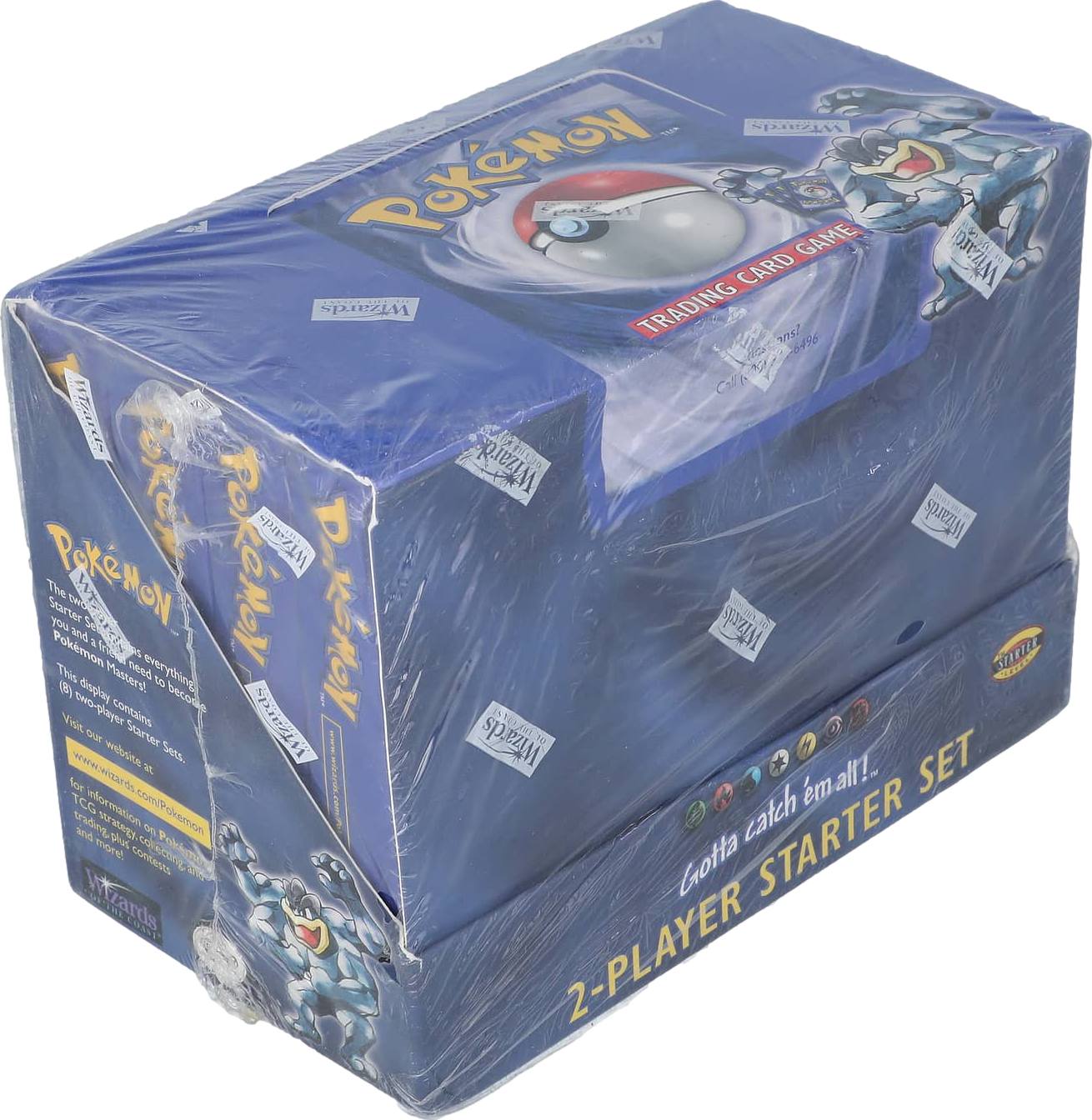 1999 POKEMON BASE SET 2-PLAYER STARTER SET THEME DECK CASE SEALED *CONTAINS 8 DECKS*