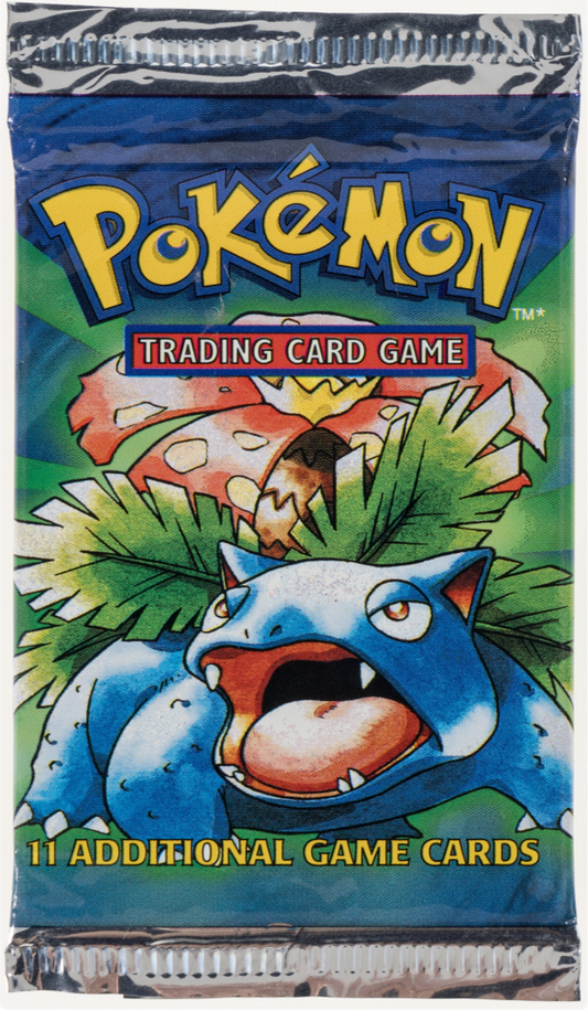 1999 POKEMON BASE SET VENUSAUR BOOSTER PACK SEALED *GENERIC IMAGE*