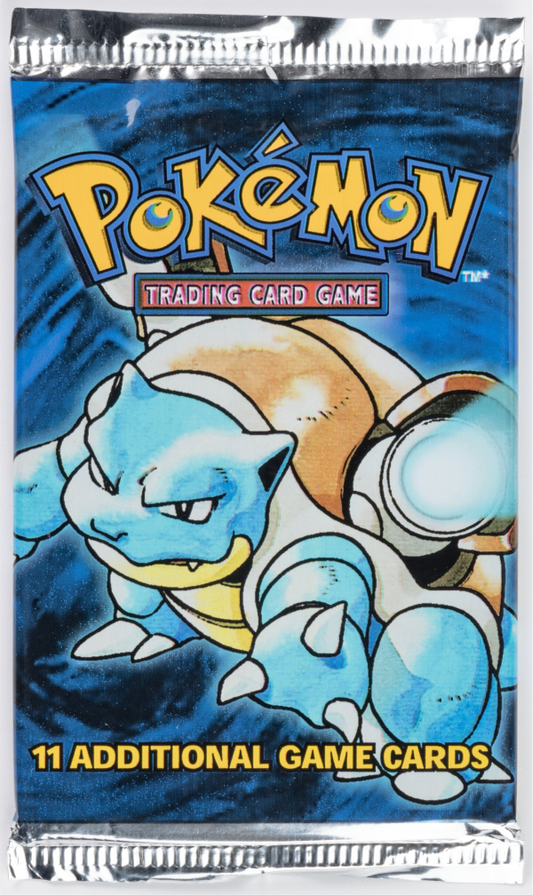 1999 POKEMON BASE SET BLASTOISE BOOSTER PACK SEALED *21.2-21.3 GRAMS - LIGHT PACK FROM BOX*