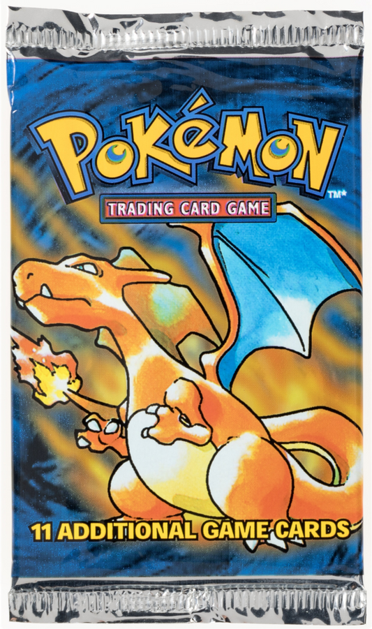 1999 POKEMON BASE SET CHARIZARD BOOSTER PACK SEALED *21.2-21.3 GRAMS - LIGHT PACK FROM BOX*