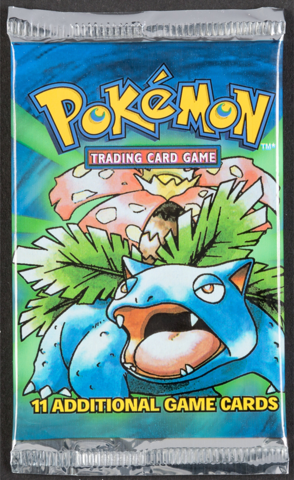 1999 POKEMON BASE SET VENUSAUR BOOSTER PACK SEALED *21.2-21.3 GRAMS - LIGHT PACK FROM BOX*