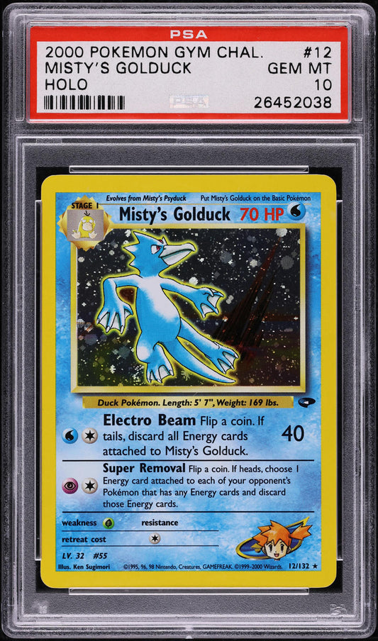 2000 POKEMON GYM CHALLENGE HOLO MISTY'S GOLDUCK #12 PSA 10 GEM MINT