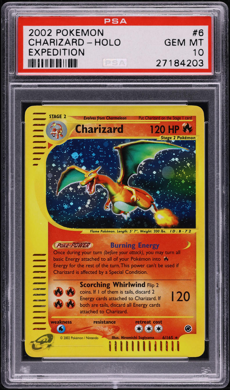 2002 POKEMON EXPEDITION HOLO CHARIZARD #6 PSA 10 GEM MINT