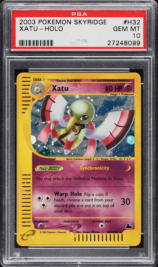 2003 POKEMON SKYRIDGE HOLO XATU #H32 PSA 10 GEM MINT