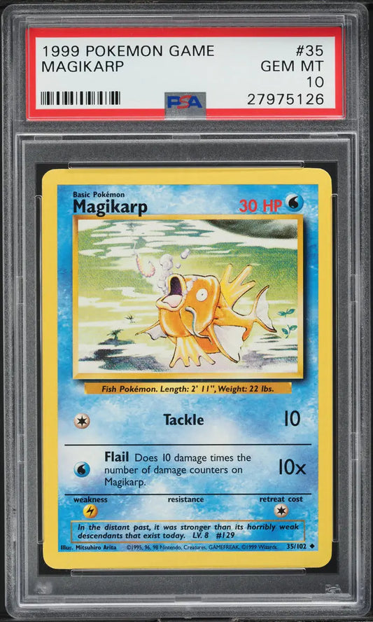 1999 POKEMON BASE SET MAGIKARP #35 PSA 10 GEM MINT