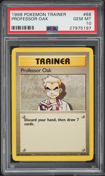 1999 POKEMON BASE SET PROFESSOR OAK #88 PSA 10 GEM MINT