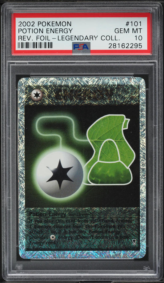 2002 POKEMON LEGENDARY COLLECTION REVERSE HOLO POTION ENERGY #101 PSA 10 GEM