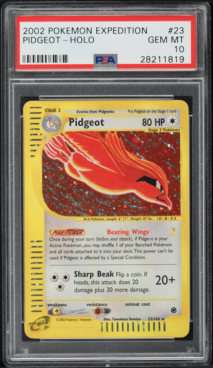 2002 POKEMON EXPEDITION HOLO PIDGEOT #23 PSA 10 GEM MINT