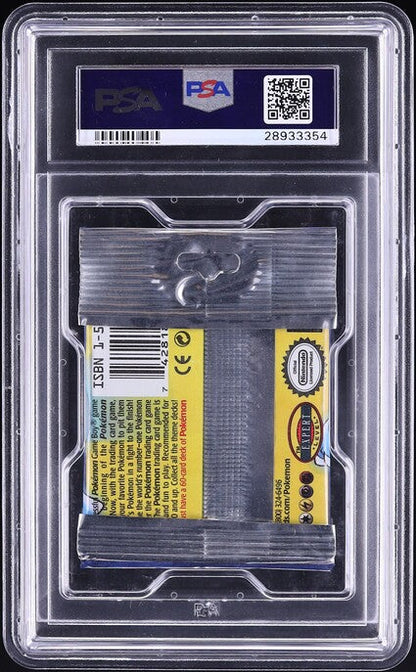 1999 POKEMON BASE SET BLASTOISE LONG BOOSTER PACK PSA 10