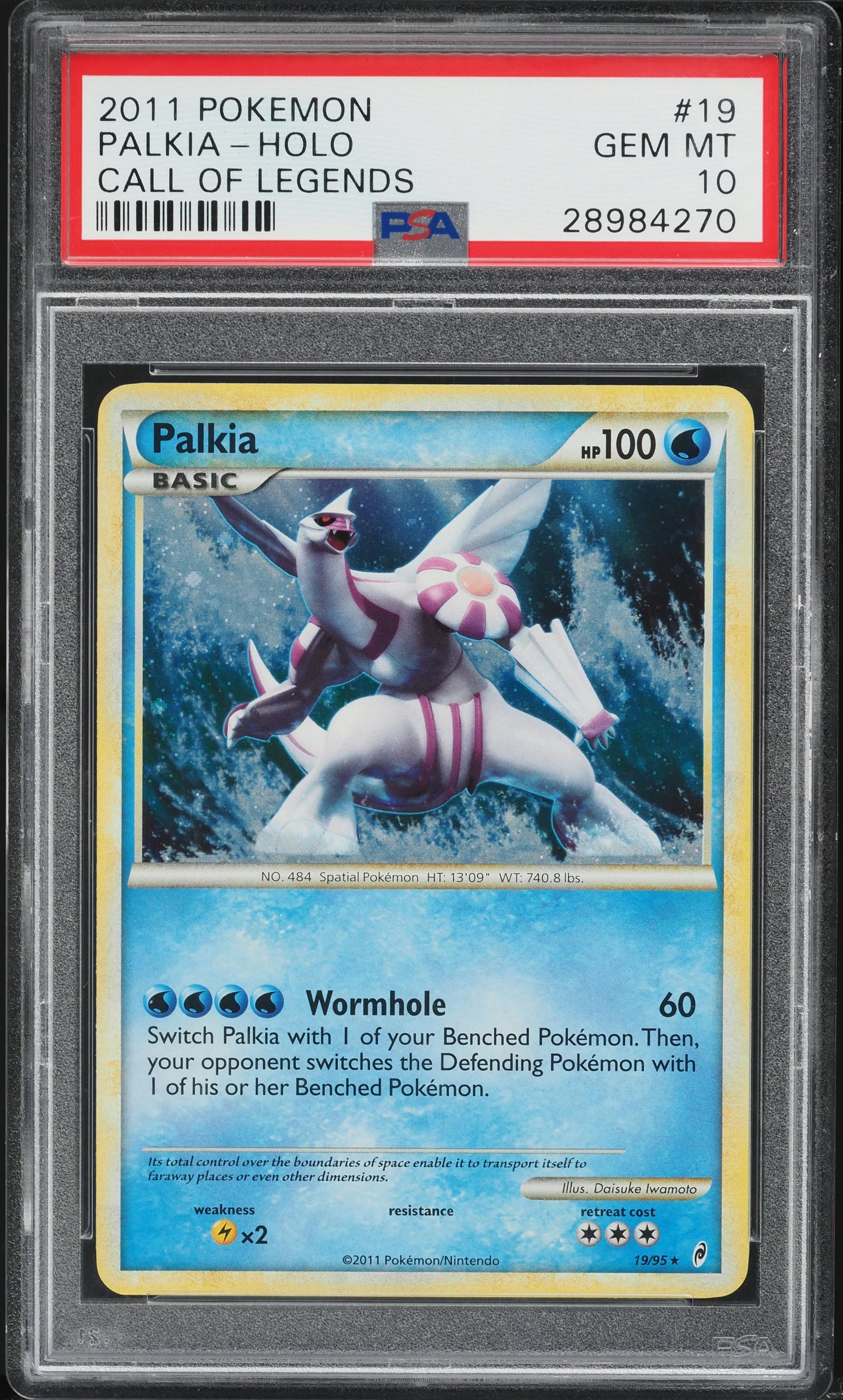 2011 POKEMON CALL OF LEGENDS HOLO PALKIA #19 PSA 10 GEM MINT