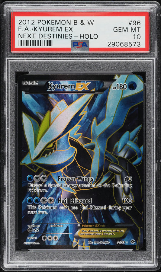 2012 POKEMON BLACK & WHITE NEXT DESTINIES FULL ART KYUREM EX #96 PSA 10 GEM MINT