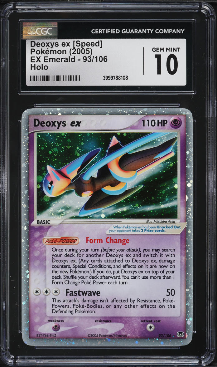 2005 POKEMON EX EMERALD HOLO DEOXYS EX #93 CGC 10 GEM MINT