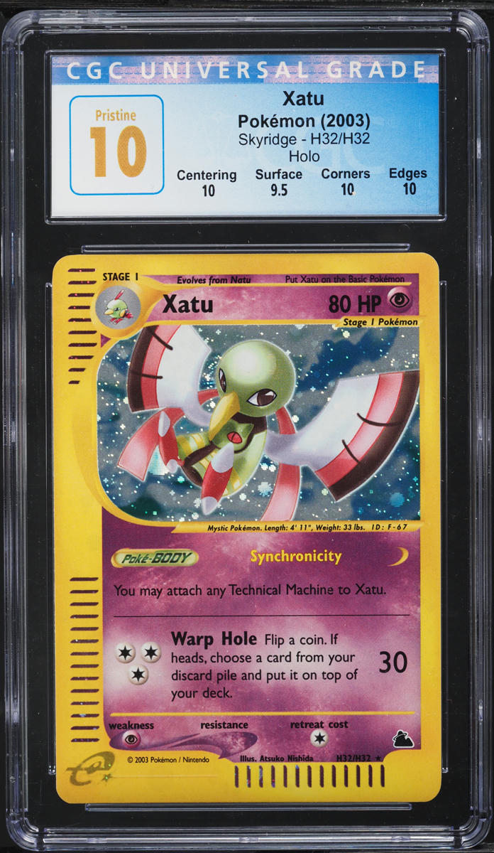 2003 POKEMON SKYRIDGE HOLO XATU #H32 CGC 10 PRISTINE