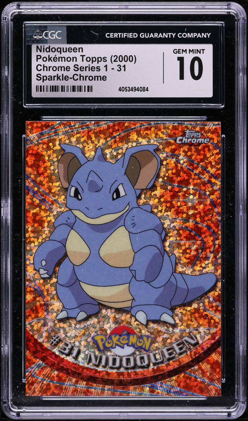 2000 TOPPS CHROME POKEMON SERIES 1 SPARKLE NIDOQUEEN #31 CGC 10