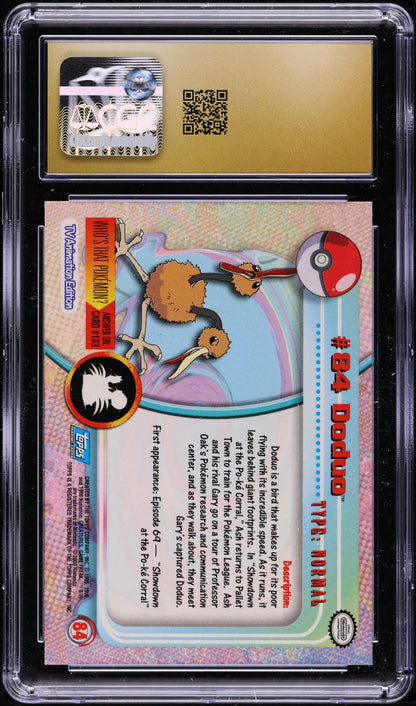 2000 TOPPS CHROME POKEMON TV SERIES 2 DODUO #84 CGC 10 PRISTINE